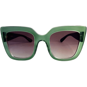 Lady Verde Transparente Haste Azul