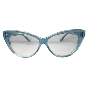 Armação Cat Eye Azul Transparente