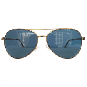 Aviador Grande Dourado Lente Azul