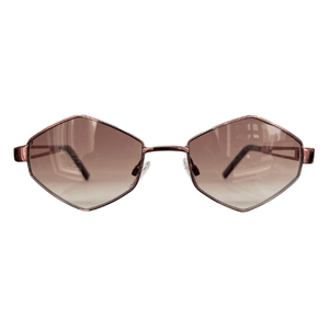 Shine Metal Pequeno Rosé Lente Marrom Degradê