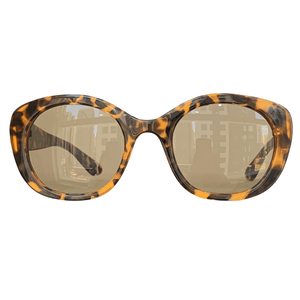 Gold Redondo Tartaruga Lente Marrom