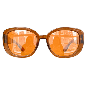 Beauty Marrom Lente Laranja Espelhado