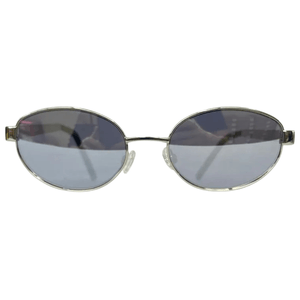 Oval Metal Médio Prata Espelhado