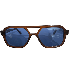 Solar Marrom Lente Azul Espelhada
