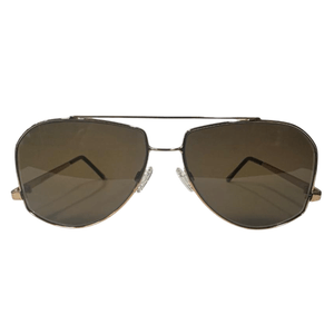 Aviador Metal Under Dourado Lente Marrom Total