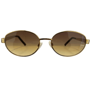 Oval Metal Médio Dourado Lente Degradê