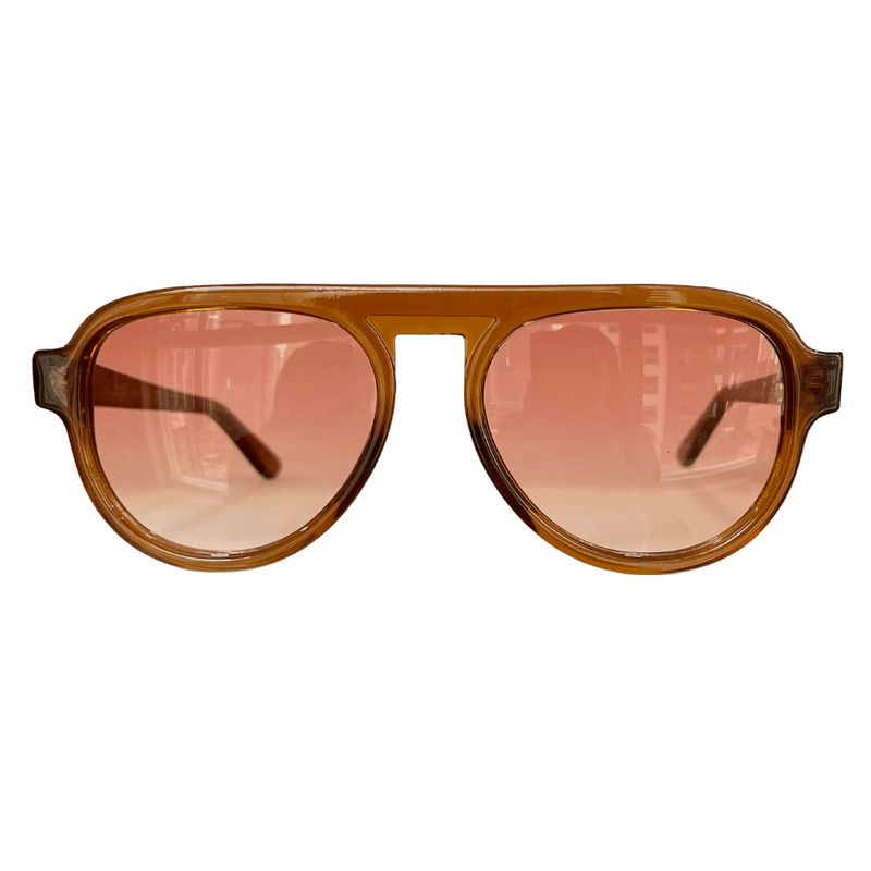 Aviador Médio Marrom Lente Marrom Degradê - AC Brazil